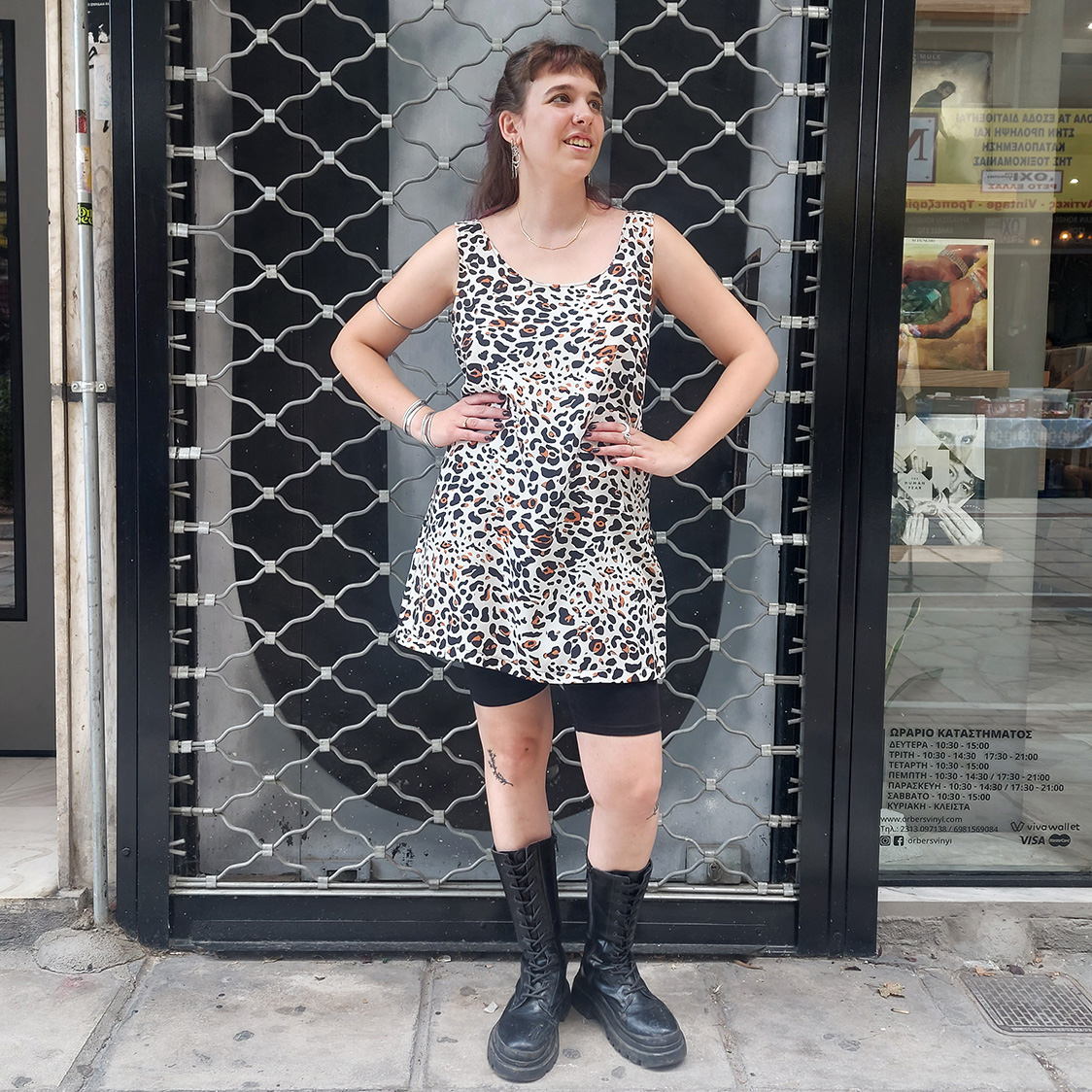 summer dress leopard orange