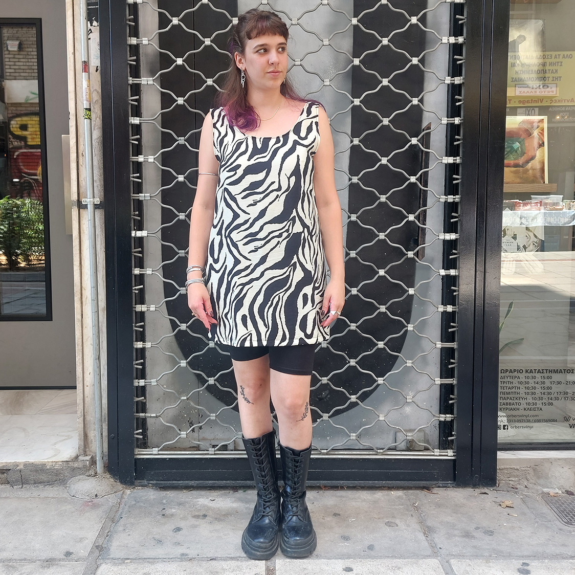 summer dress zebra black and white