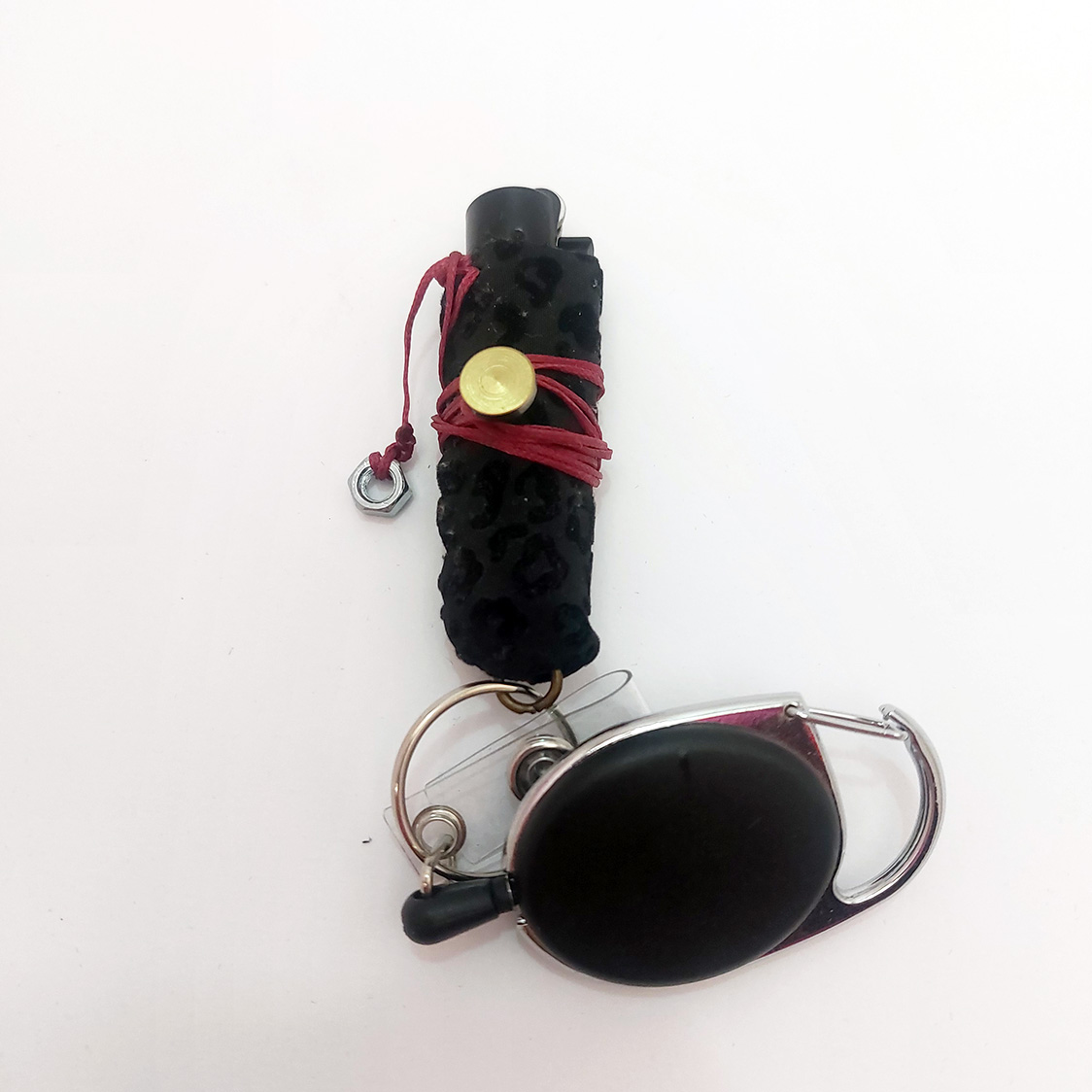 black leopard lighter holder